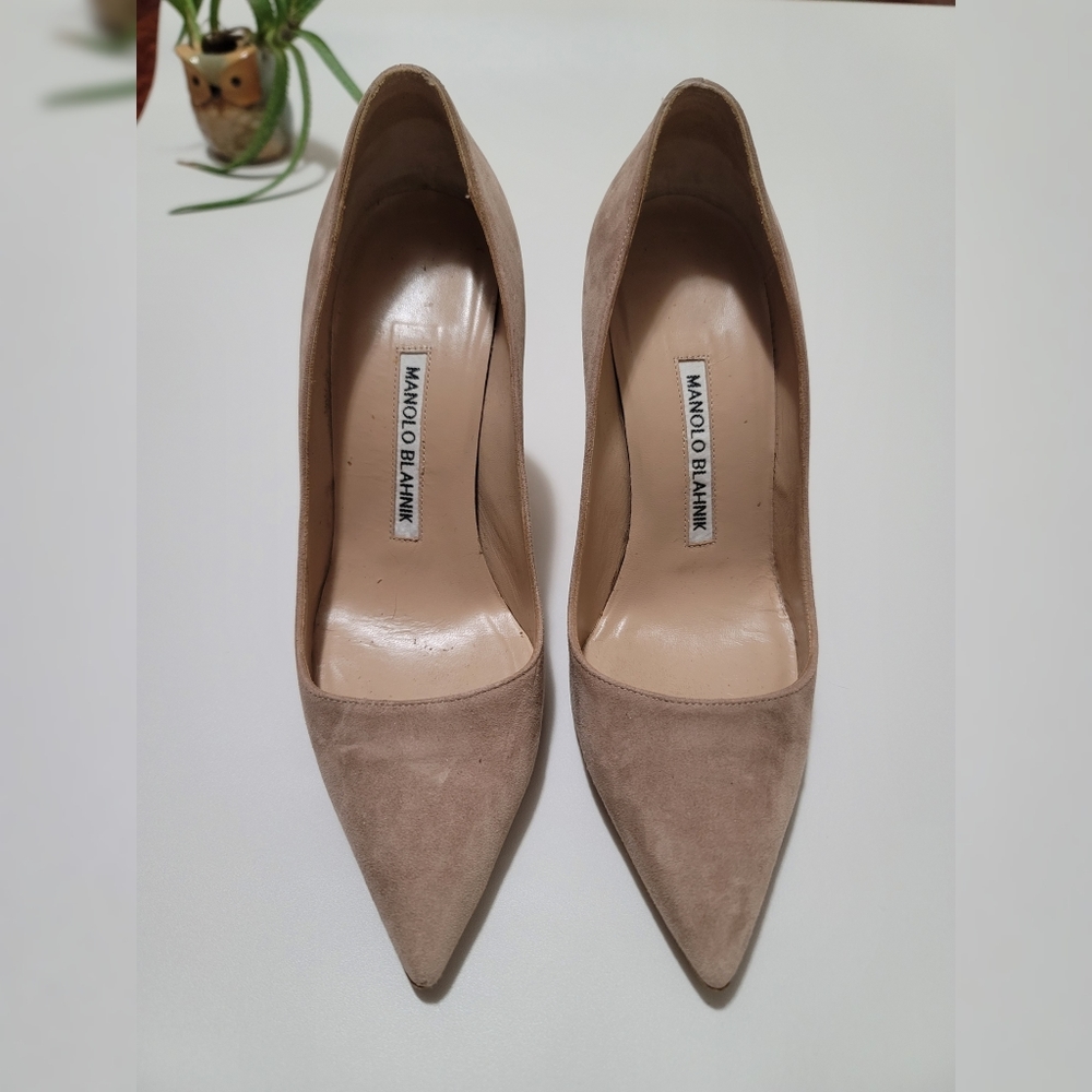 Manolo Blahnik BB 90 Taupe Suede, M35.5